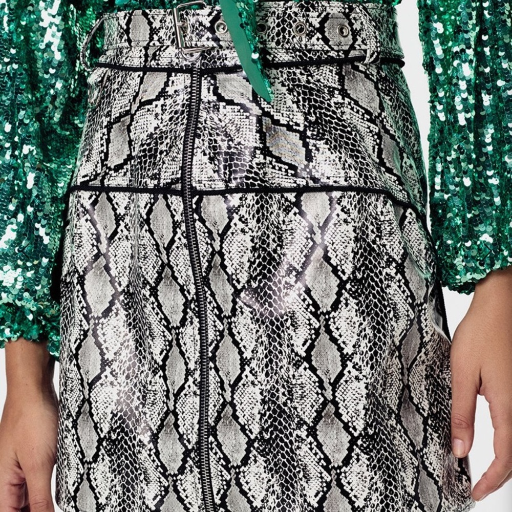 For Love & Lemons Snake Print Skirt - Picture 2 of 7
